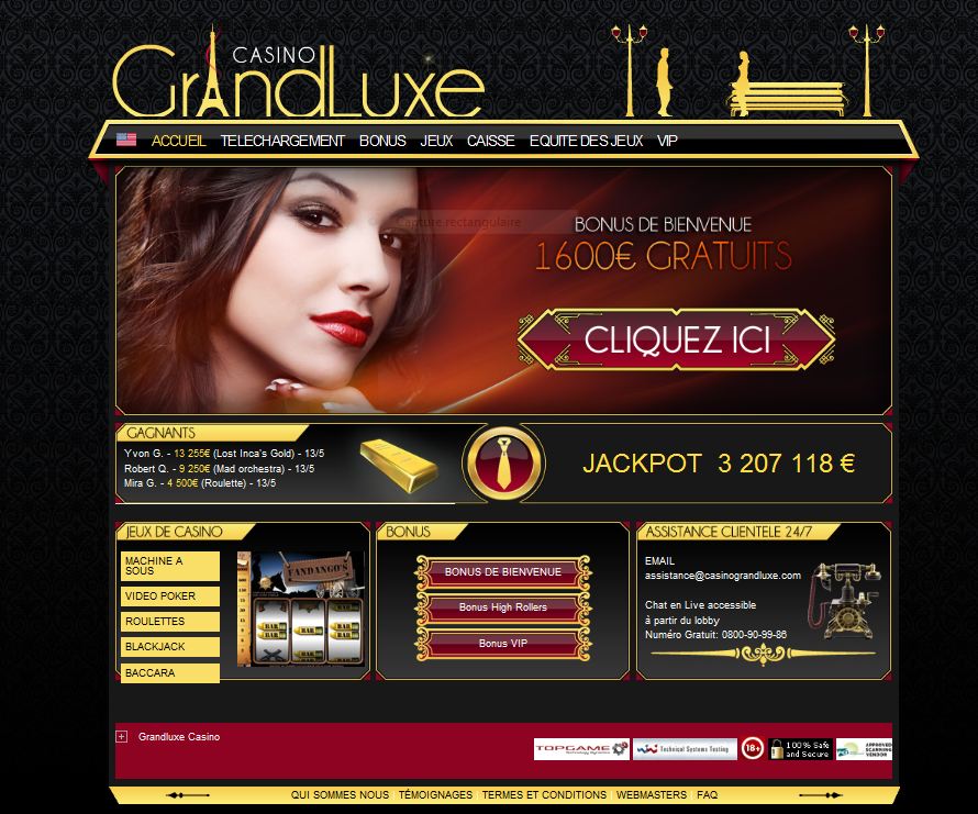 jouer sur Casino Grand Luxe